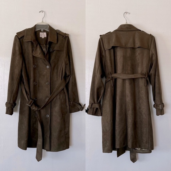 VINTAGE Linea by Louis Dell’Olio Double Breasted Trench Coat - Picture 1 of 5